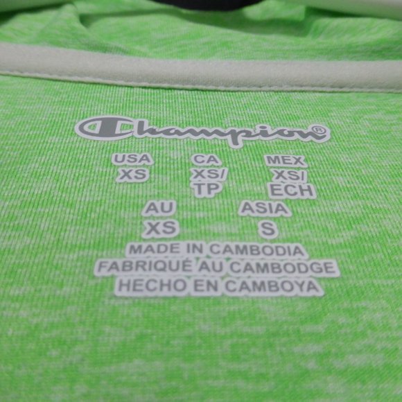 CHAMPION, xs, full zip, lime green exercise jacket - Picture 2 of 8